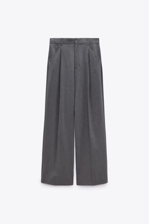 Wide Pleated Trousers - Gambar 3